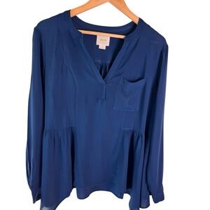 Anthropologie Maeve Blouse Laiken Henley